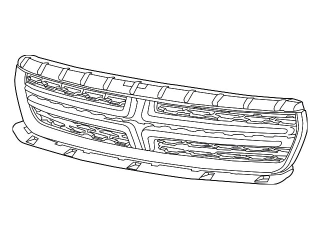 Mopar Grille; Gloss Black; Without Hood Scoop; Without Chrome; Gloss Black (15-19 Charger)