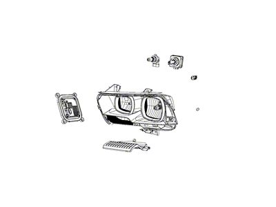 Mopar Halogen Headlight; Driver Side (11-14 Charger w/ Factory Halogen Headlights)