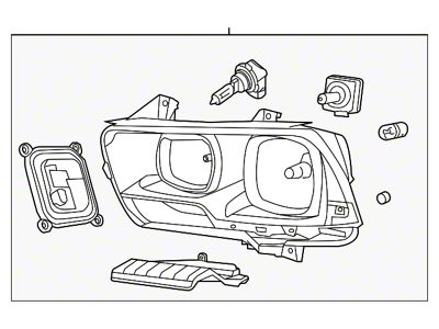 Mopar HID Headlight; Driver Side (11-14 Charger w/ Factory HID Headlights)