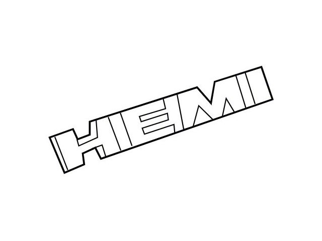 Mopar HEMI Emblem (Universal; Some Adaptation May Be Required)