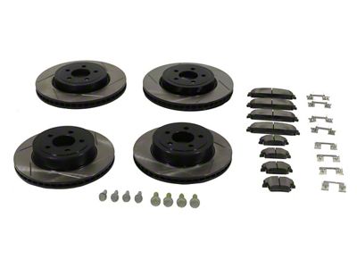 Mopar Performance Slotted Brake Rotor and Pad Kit; Front and Rear (18-23 Charger R/T)