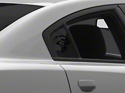Mopar Licensed by SEC10 Hellcat Quarter Window Decals; Matte Black (06-23 Charger)