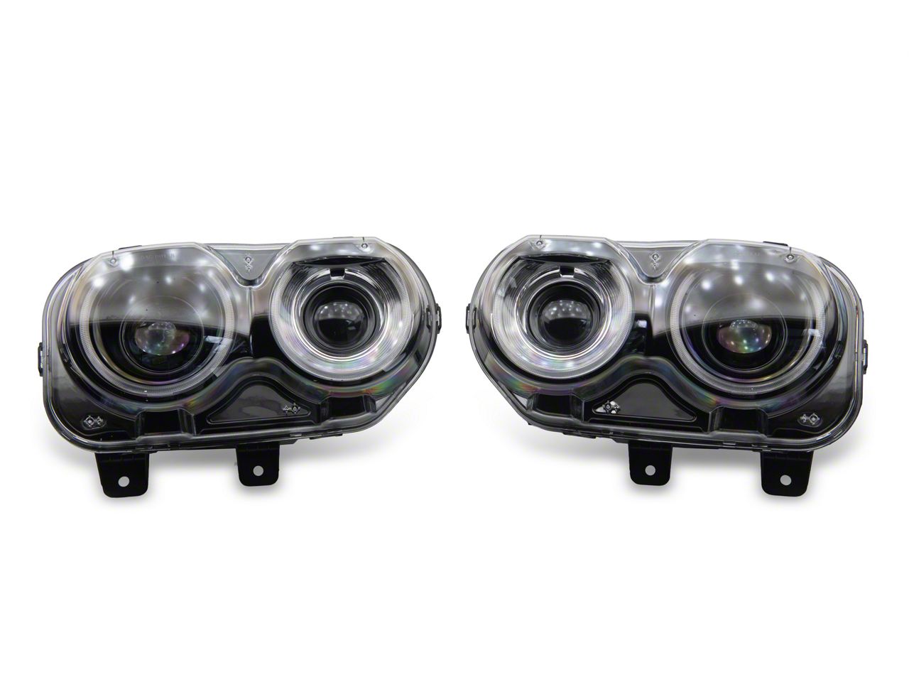 Morimoto Challenger XRGB LED Headlights; Black Housing; Clear Lens
