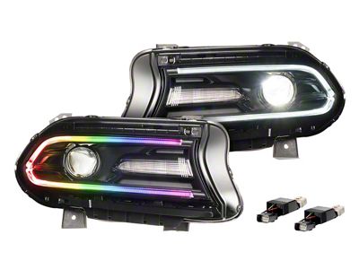 Morimoto XRGB LED Headlights; Black Housing; Clear Lens (15-23 Charger)