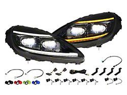 Morimoto XB Evo LED Headlights; Black Housing; Clear Lens (05-13 Corvette C6)
