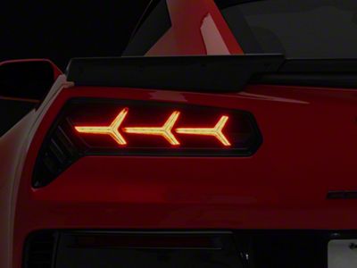 Morimoto XB LED Tail Lights; Black Housing; Red Lens (14-19 Corvette C7)