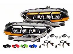 Morimoto Gen II XB LED Headlights; Black Housing; Clear Lens (18-23 Mustang GT, EcoBoost)