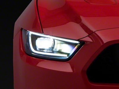 Morimoto XB LED Headlights; Black Housing; Clear Lens (15-17 Mustang; 18-22 Mustang GT350, GT500)