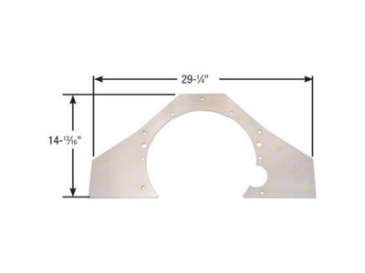 Moroso Mid Motor Plate; Aluminium (98-15 V8 Camaro)