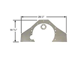 Moroso Mid Motor Plate; Steel (98-15 V8 Camaro)