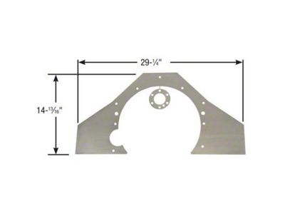 Moroso Mid Motor Plate; Steel (98-15 V8 Camaro)