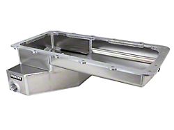 Moroso Drag Race Baffled Oil Pan with -16AN Pickup; Rear T-Sump (97-10 Mustang w/ Coyote Swap; 11-26 Mustang GT, Dark Horse, GT350, GT500)