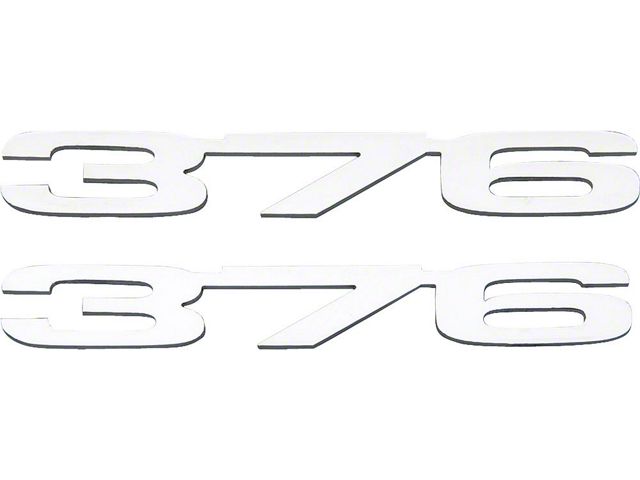 Camaro 376 Hood Emblems; Polished (Universal; Some Adaptation May Be ...