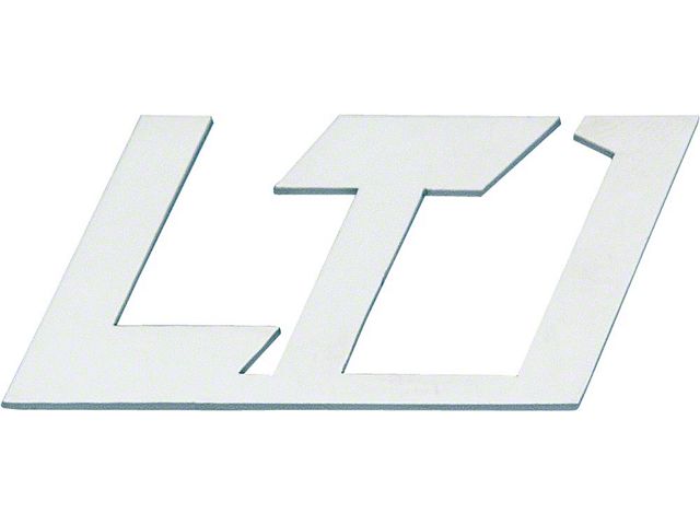 LT1 Emblem; Polished (Universal; Some Adaptation May Be Required)