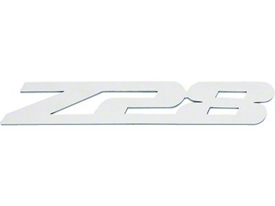 Z/28 Rear Panel Emblem; Polished (93-02 Camaro)