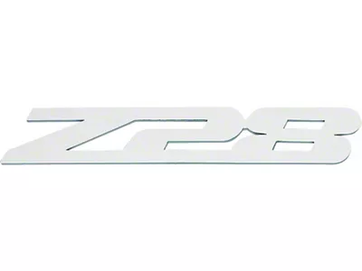Z/28 Rear Panel Emblem; Polished (93-02 Camaro)