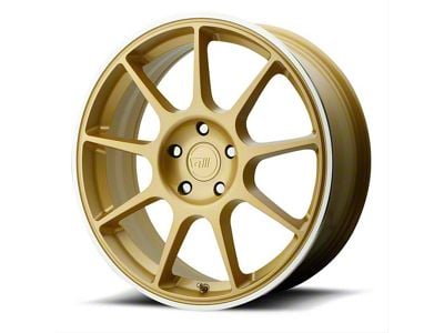 Motegi MR138 Gold with Machined Lip Wheel; 19x8.5 (10-14 Mustang)