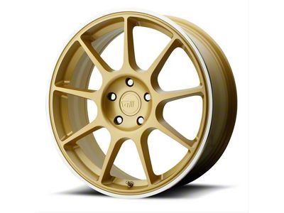 Motegi MR138 Gold with Machined Lip Wheel; 19x8.5 (2024 Mustang)