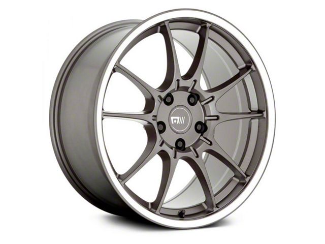 Motegi SS5 Gunmetal with Machined Lip Wheel; 19x8.5 (2024 Mustang)