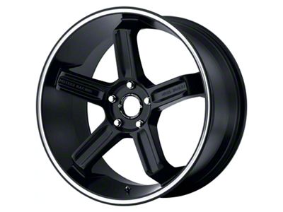 Motegi MR122 Satin Black with Machined Stripe Wheel; 20x9.5; 24mm Offset (08-23 RWD Challenger, Excluding Widebody)