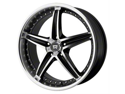 Motegi D5S Gloss Black Machined Wheel; 18x8; 42mm Offset (21-25 Mustang Mach-E, Excluding GT)