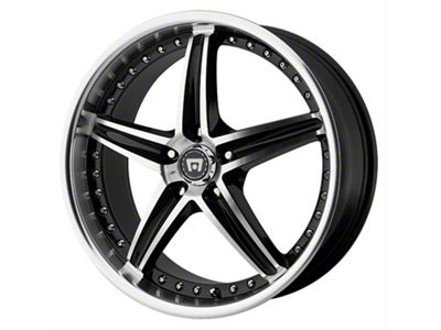 Motegi D5S Gloss Black Machined Wheel; 18x8 (21-24 Mustang Mach-E, Excluding GT)