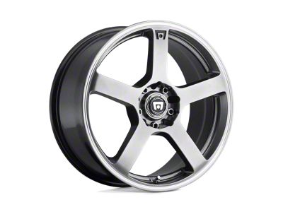 Motegi FS5 Dark Silver Machined Flange Wheel; 18x8; 45mm Offset (21-25 Mustang Mach-E, Excluding GT)
