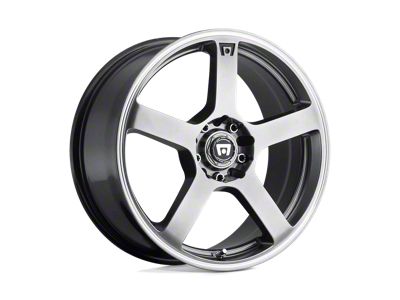 Motegi FS5 Dark Silver Machined Flange Wheel; 18x8 (21-24 Mustang Mach-E, Excluding GT)