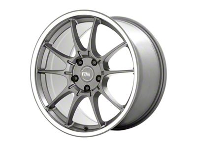 Motegi SS5 Gunmetal with Machined Lip Wheel; 19x8.5; 42mm Offset (21-25 Mustang Mach-E)