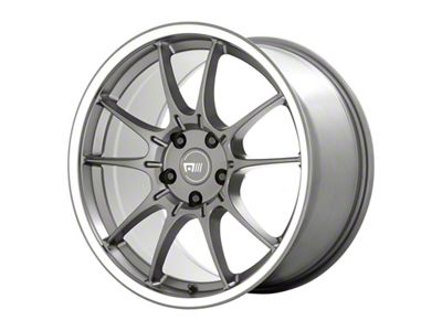 Motegi SS5 Gunmetal with Machined Lip Wheel; 19x8.5 (21-24 Mustang Mach-E)