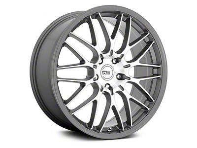 Motegi CM10 Machined Gunmetal Wheel; 19x8.5; 35mm Offset (15-23 Mustang GT, EcoBoost, V6)