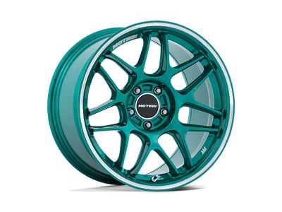 Motegi Tsubaki Hokkaido Green with Machined Lip Wheel; 18x9.5; 15mm Offset (24-25 Mustang)