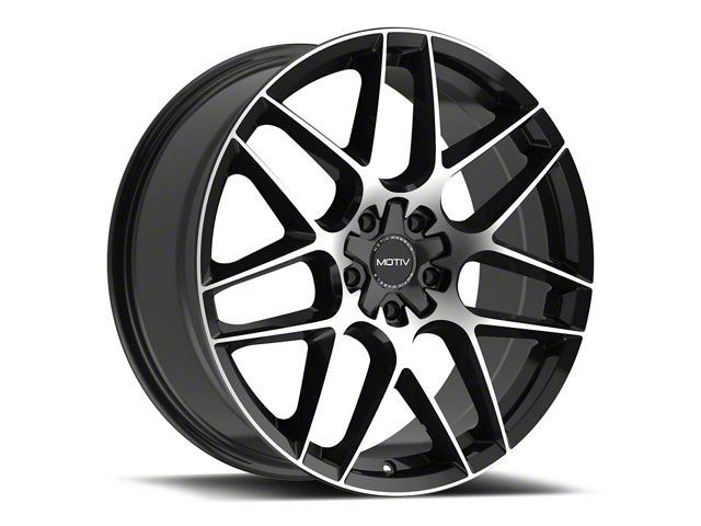 Motiv Foil Gloss Black Machined Wheel; 18x8 (16-24 Camaro)