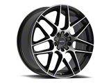 Motiv Foil Gloss Black Machined Wheel; 18x8; 20mm Offset (08-23 RWD Challenger, Excluding Widebody)