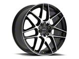 Motiv Foil Gloss Black Machined Wheel; 18x8; 20mm Offset (11-23 RWD Charger, Excluding Widebody)
