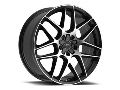 Motiv Foil Gloss Black Machined Wheel; 18x8; 20mm Offset (11-23 RWD Charger, Excluding Widebody)