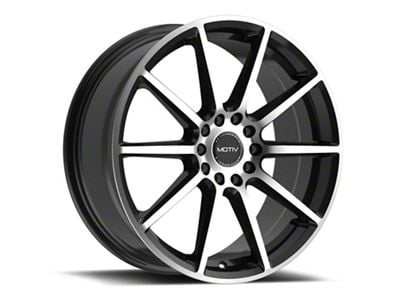 Motiv Elicit Gloss Black Machined Wheel; 18x7.5 (21-24 Mustang Mach-E, Excluding GT)