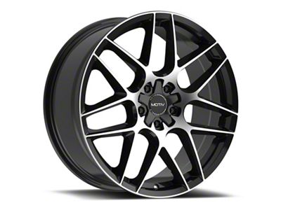Motiv Foil Gloss Black Machined Wheel; 20x8.5 (21-24 Mustang Mach-E)
