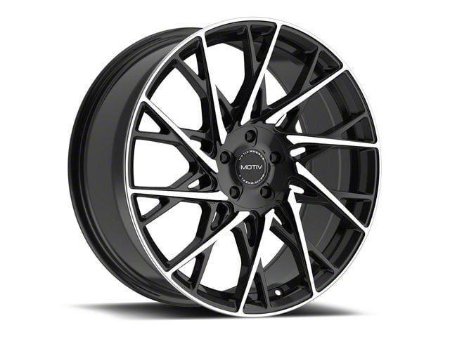 Motiv Maestro Gloss Black Machined Wheel; 18x8 (21-24 Mustang Mach-E, Excluding GT)