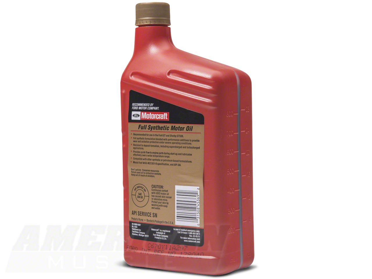 Ford Mustang Motorcraft 5W50 Motor Oil XO-5W50-QGT - Free