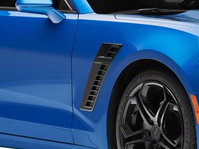 MP Concepts Corvette Style Front Fender Vent; Gloss Black (16-24 Camaro)