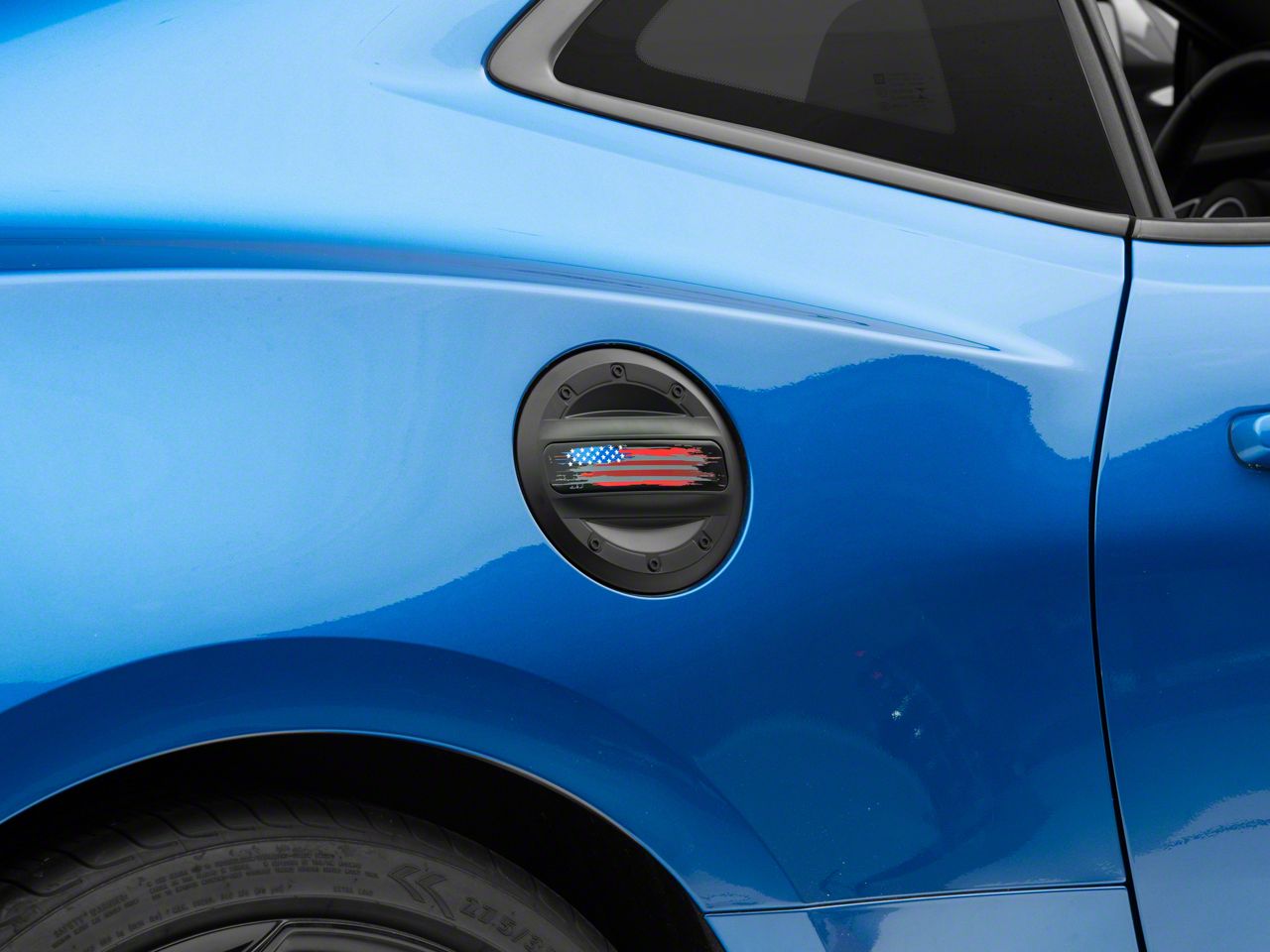 MP Concepts Camaro Old Glory Fuel Door; Matte Black CC2007 (16-24