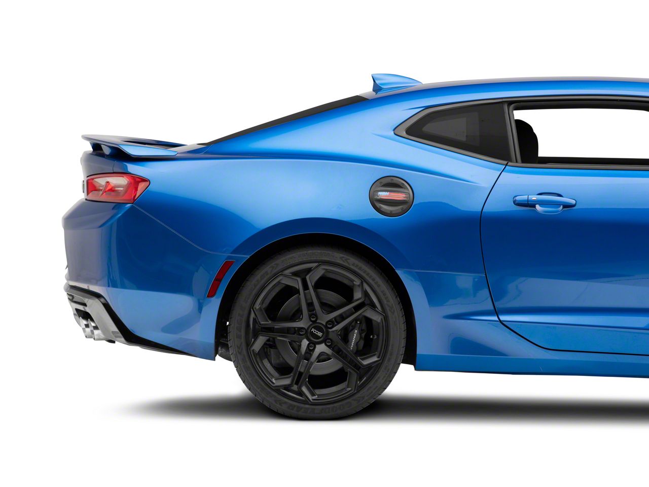 MP Concepts Camaro Old Glory Fuel Door; Matte Black CC2007 (16-24