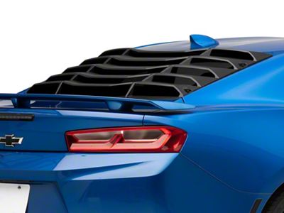 MP Concepts Rear Window Louvers; Matte Black (16-24 Camaro Coupe)
