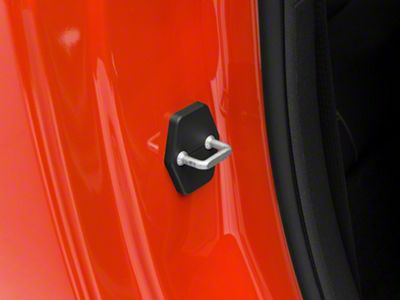 MP Concepts Door Striker Cover Set; Black (08-23 Challenger)