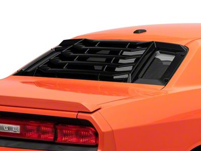 MP Concepts Rear Window Louvers; Gloss Black (08-23 Challenger)