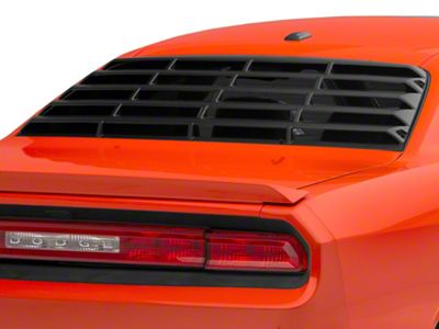 MP Concepts Rear Window Louvers; Matte Black (08-23 Challenger)