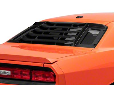 MP Concepts Rear Window Louvers; Matte Black (08-23 Challenger)