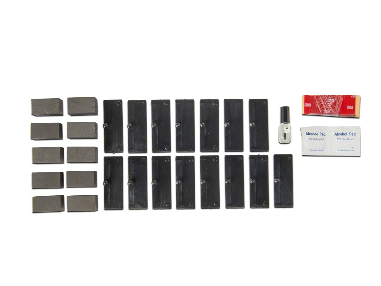 Rear Window Louver Hardware Kit - 12pc Black ABS Mounting Set For Mustang, Challenger, Camaro 8 thumbnail image