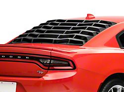 MP Concepts Rear Window Louvers; Matte Black (11-23 Charger)